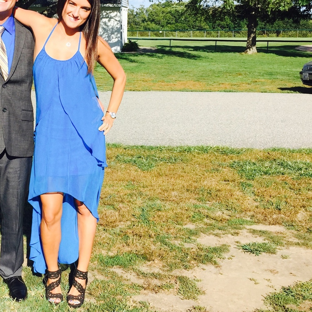 Royal Blue Cache silk dress